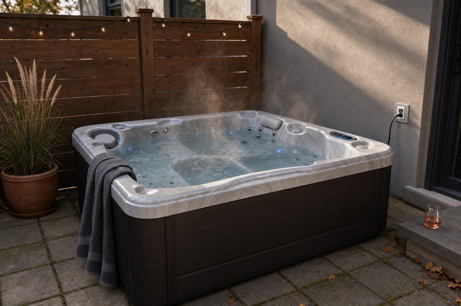 Solace 3-Person 120V/240V Hybrid Plug N Play Hot Tub